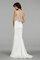 Abito da Sposa Elegante Originale con Manica Corte Spazzola Treno A Terra