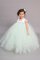 Abito da Cerimonia Bambini Cappellino con Manica Corte Conotta Ball Gown con Piega