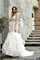 Abito da sposa particolare bella seducente elegante con increspature cerniera