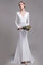 Abito da sposa spazzola treno naturale v-scollo attraente cerniera in chiffon