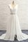 Abito da Sposa A-Line in Chiffon Naturale V-Scollo Principessa