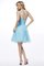 Abito Homecoming Cerniera con Perline Principessa A-Line in Organza