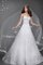 Abito da Sposa Naturale Senza Maniche con Criss-cross in Pizzo Cuore