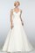 Abito da Sposa Coda A Strascico Cappella con Fiocco con Criss-cross in Organza A-Line