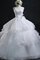 Abito da Sposa con Seghettato Stravagante Ball Gown Senza Maniche in Organza