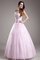 Abito Quinceanera Radiosa in Tulle Senza Spalline in Organza con Perline