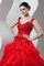 Abito Quinceanera Ball Gown con Stropicciato con Perline con Ricamo Fuori dalla spalla