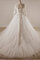 Abito da sposa in tulle con applique lusso in raso distintivo oversize