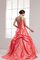 Abito Quinceanera Ball Gown Senza Maniche con Fiore con Stropicciato con Applique