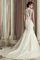 Abito da Sposa Pudica in Pizzo con Ricamo Coda A Strascico Corto in Pizzo