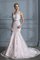 Abito da sposa a terra con piega stupendo in pizzo senza maniche convenzionale