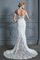 Abito da sposa singolo con piega a terra fancy gioiello corpetto accentato naturale