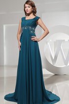Abito da sera con Perline con Increspato A Terra in Chiffon con Piega