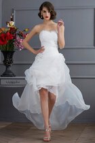 Abito da Sposa Senza Maniche in Organza A-Line Principessa Cuore