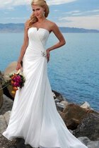 Abito da Sposa Senza Strap con Increspato Sirena Tubino Formale E Informale