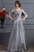 Abito da Sera A-Line Principessa Cuore con Applique Naturale