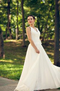 Abito da Sposa Cerniera Naturale Senza Maniche A-Line Semplice