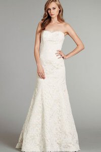Abito da Sposa Schiena Nuda Coda A Strascico Corto in Pizzo in Pizzo A-Line