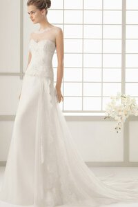 Abito da Sposa Classico Moderno con Festone Cuore Shiena Sheer