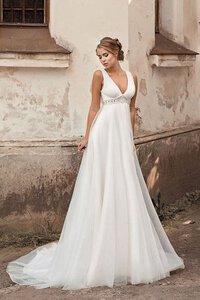 Abito da Sposa Lusso Alta Vita A-Line Formale E Informale Allacciato