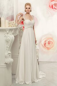 Abito da Sposa Tubino Lungo Queen Anne in Chiffon con Criss-cross