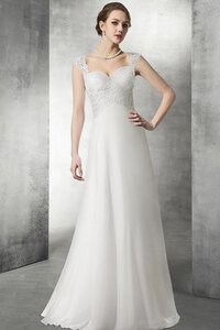 Abito da Sposa Impero in Chiffon Coda A Strascico Corto Alta Vita a Riva