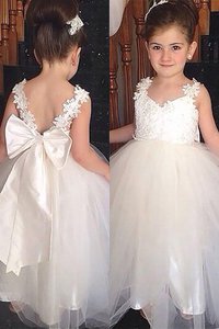 Abito da Cerimonia Bambini Radiosa Cuore in Tulle con Fiore Naturale