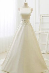 Abito da Sposa in Tulle con Giacca in Raso con Paillette A-Line