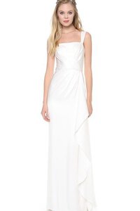 Abito da Sposa Conotta Alta Vita con Piega Quadrato in Taffeta