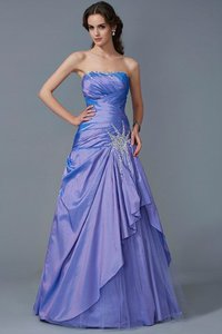 Abito Quinceanera Lunghi Senza Maniche Cerniera Alta Vita Ball Gown