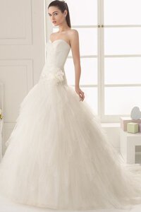 Abito da Sposa a Sala con Fiore Senza Maniche Originale Sirena