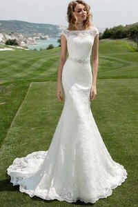 Abito da Sposa Medievale A Terra con Perline Grande Elegante