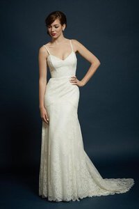 Abito da Sposa con Piega Formale E Informale Spazzola Treno con Increspature Sexy