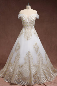 Abito da sposa dolce coda a strascico cappella a sala a terra in raso in organza
