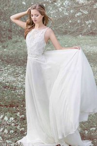 Abito da Sposa Spazzola Treno Largo in Chiffon Tubino Classico