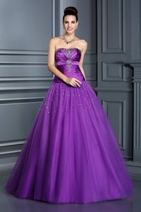 Abito Quinceanera Allacciato Radiosa Lunghi A Terra in Taffeta
