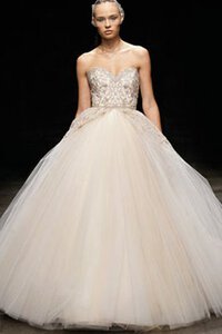 Abito da Sposa con Ricamo in Tulle con Perline in Pizzo Cuore