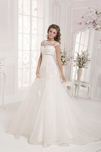 Abito da Sposa A Terra Buco Della Serratura Schiena Cappellino Originale Lupetto