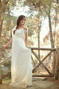 Abito da Sposa Tondo Alta Vita Formale E Informale A Terra A-Line