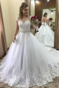 Abito da sposa particolare nobile convenzionale pudica cinghia in rilievo schiena nuda