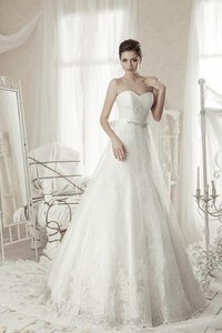 Abito da Sposa Lunghi Cuore A-Line Naturale A Terra