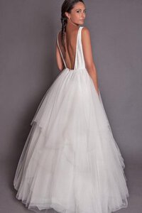 Abito da Sposa Schiena Nuda Sensuale Lupetto A-Line Senza Maniche