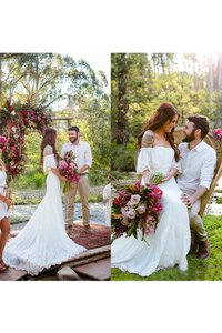 Abito da Sposa Lusso Semplice Romantico a Riva in Pizzo