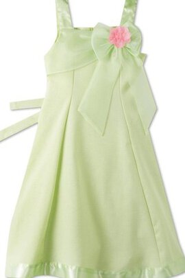 Abito da Cerimonia Bambini Mini A-Line Senza Maniche in Chiffon con Fiocco