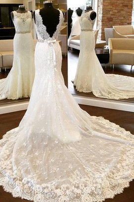 Abito da sposa attraente lusso formale tubino con applique a chiesa