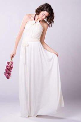 Abito da Sposa A-Line Cerniera in Pizzo Formale E Informale in Chiffon