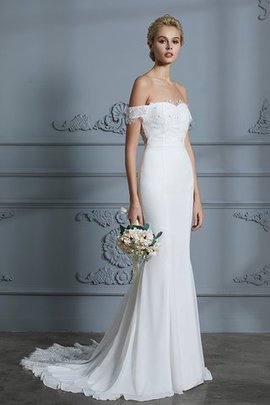 Abito da sposa singolo con piega a terra fancy gioiello corpetto accentato naturale