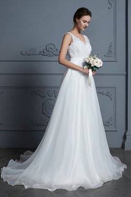 Abito da sposa naturale in chiffon favola all aperto in previsione del futuro a terra