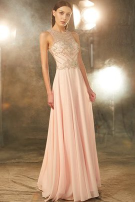 Abito da Sera in Chiffon con Cristino A-Line A Terra Tondo