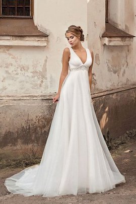 Abito da Sposa Lusso Alta Vita A-Line Formale E Informale Allacciato